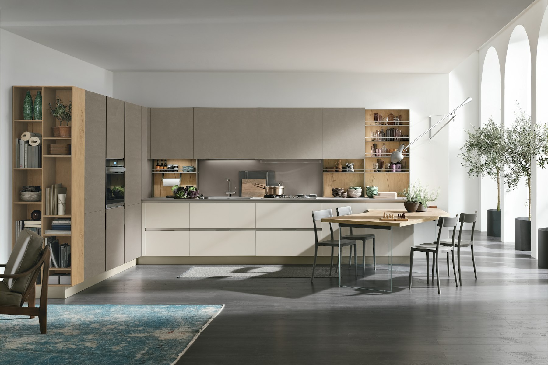 STOSA Küche INFINITY – Lineares Design und nahezu unbegrenzte Gestaltungsmöglichkeiten.